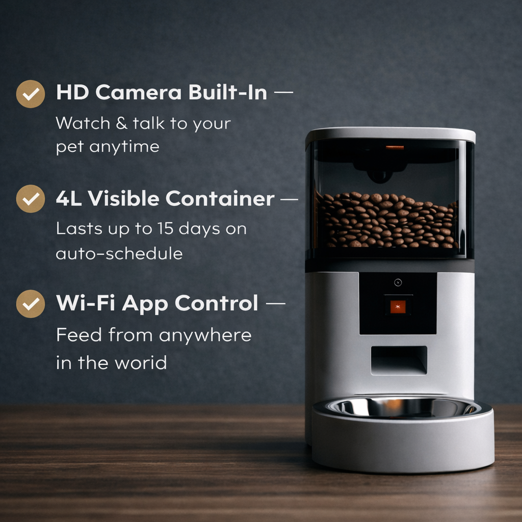 FeedFellow™ Smart Pet Camera Feeder